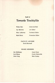 Towasrds Trachtyllis